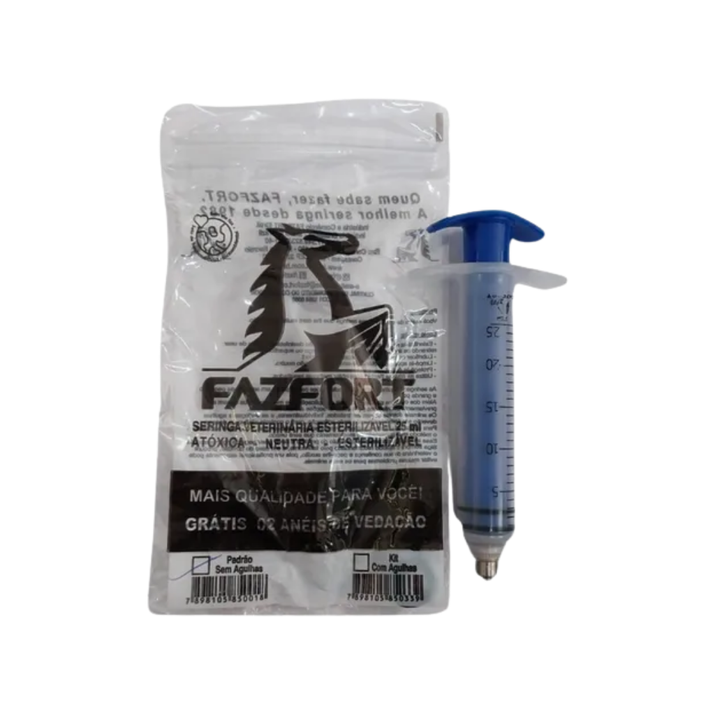SERINGA FAZFORT 25 ML PADRAO S/ AGULHAS