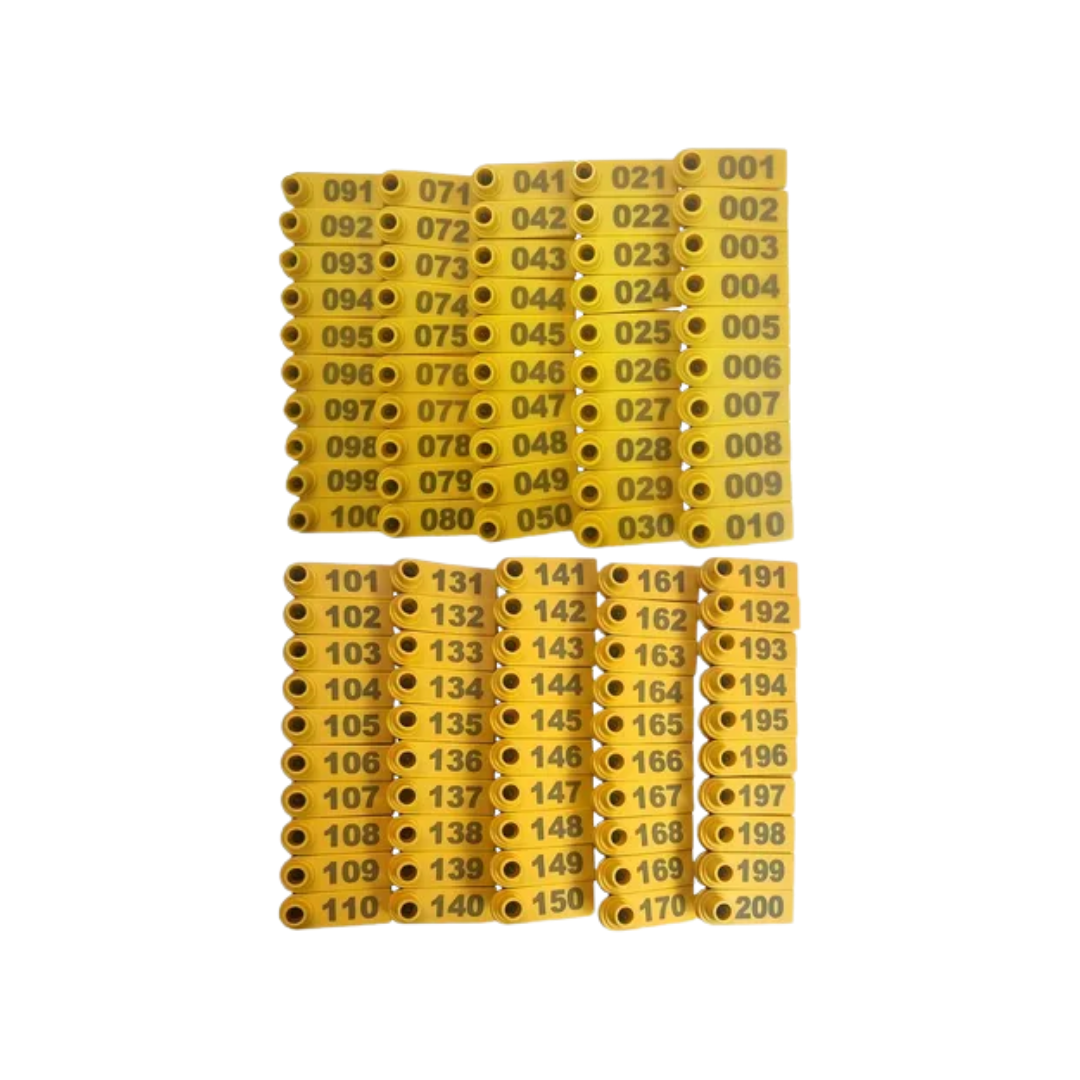 BRINCO OVINO/CAPRINO 01 A 200 AMARELO